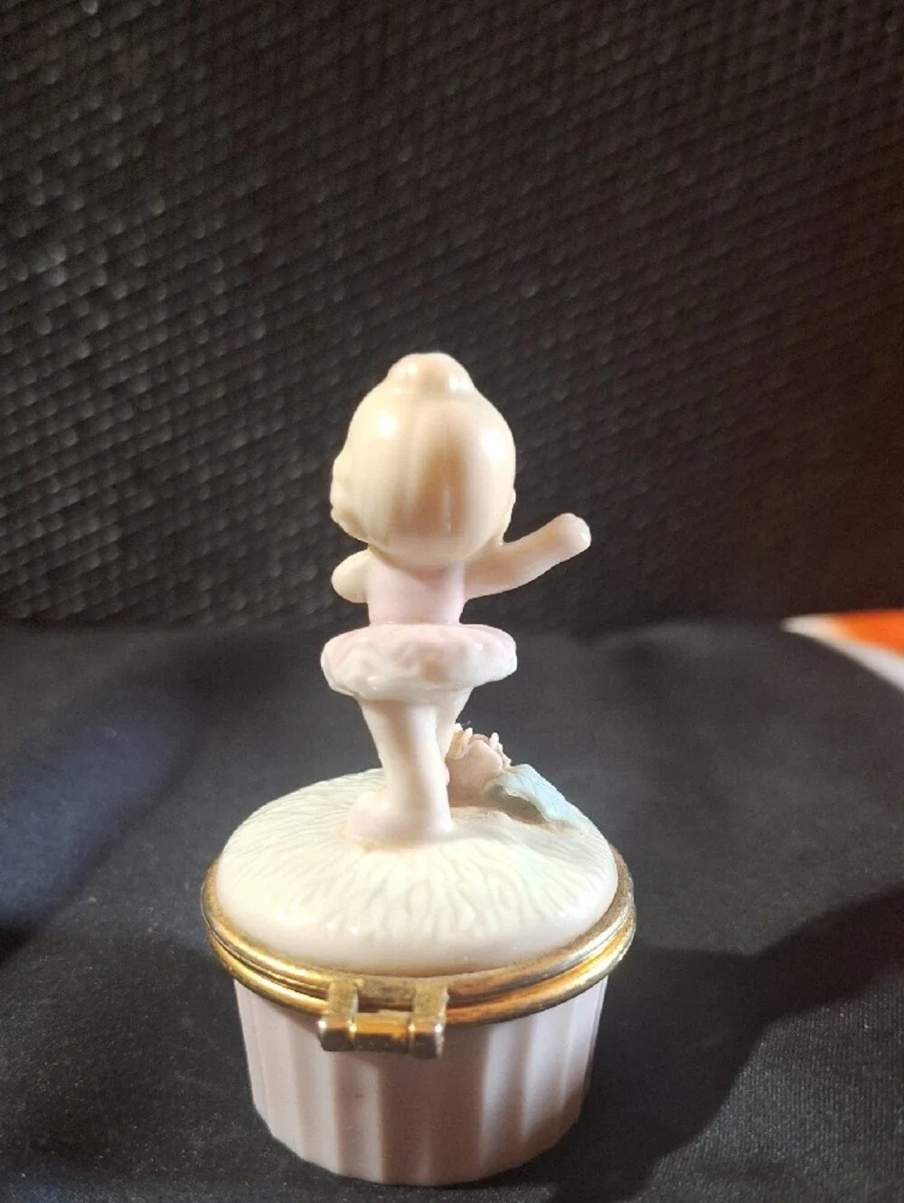 Vintage Pink Ballerina Trinket Box
